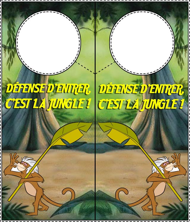 pancarte de porte de la jungle